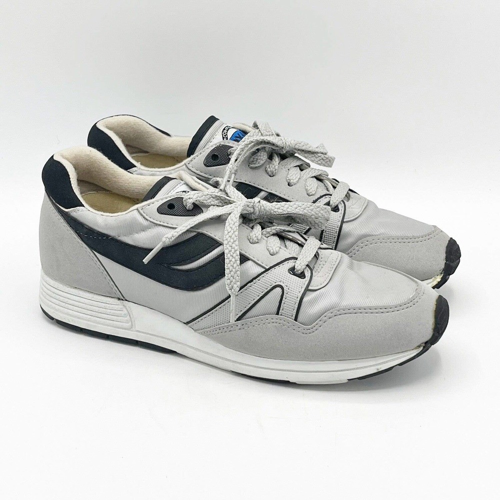 Vintage Trax Sneaker Womens 6.5 Gray Black Lace Up Retro Shoe